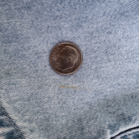 Vintage Denim Flamingo Embroidered Long Sleeve Button-Up Shirt - Picture 8 of 9